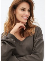 Толстовка женская Fleece Sweater V-Neck with Puffy Sl