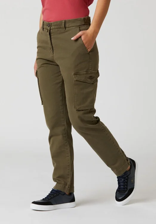 модные женские брюки с стиле милитари Aeronautica Militare