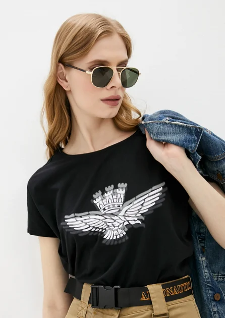 крутая модная женская футболка Aeronautica Militare