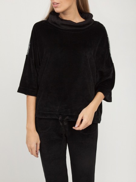 Толстовка жен Chenille Crop sweatshirt DEHA