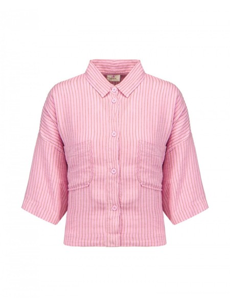 Рубашка женская Pinstriped Linen Shirt