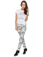 Брюки женcкие зауженные с цветочным принтом Tube Pants DEHA