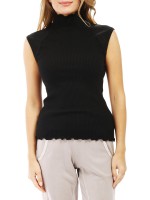 Майка трикотажная с высоким воротником Neck Long Sleeve T-shirt DEHA