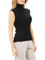 Майка трикотажная с высоким воротником Neck Long Sleeve T-shirt DEHA