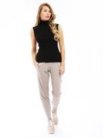 Майка трикотажная с высоким воротником Neck Long Sleeve T-shirt DEHA