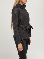Толстовка женская High Neck Lurex sweatshirt DEHA