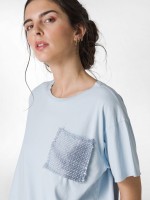 Футболка женская Tweed Trim T-Shirt DEHA